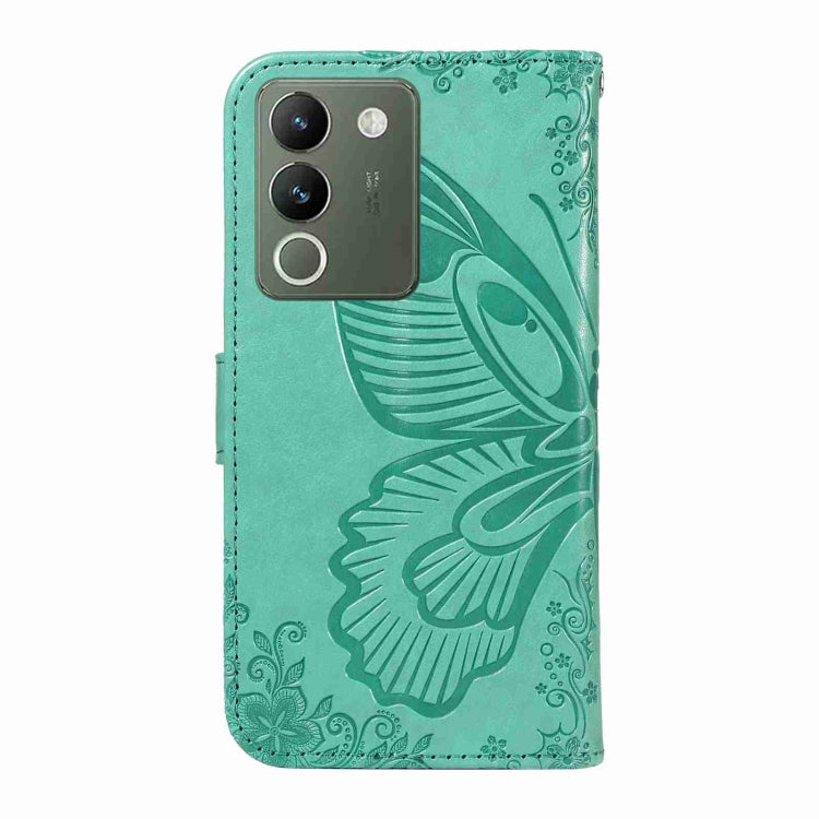 For vivo V29e / Y200 5G Swallowtail Butterfly Embossed Leather Phone Case