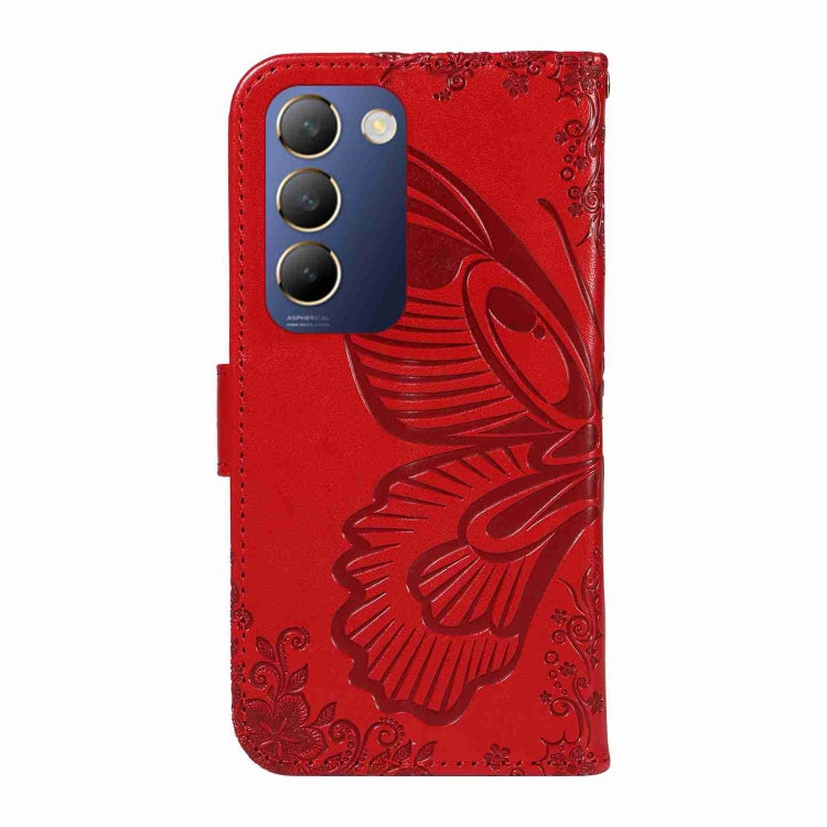 For vivo V40 SE 5G / Y100 IDN / Y200e Swallowtail Butterfly Embossed Leather Phone Case