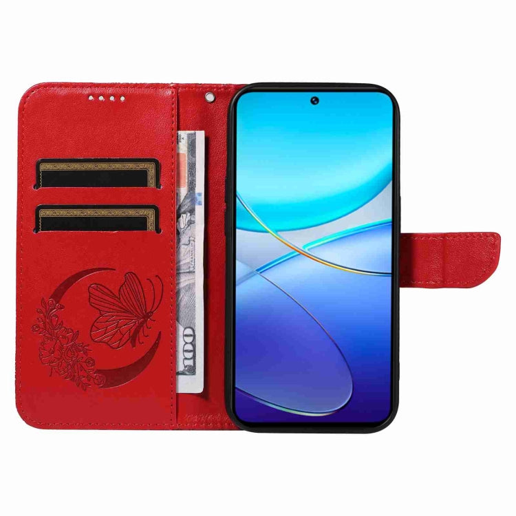 For vivo V40 SE 5G / Y100 IDN / Y200e Swallowtail Butterfly Embossed Leather Phone Case