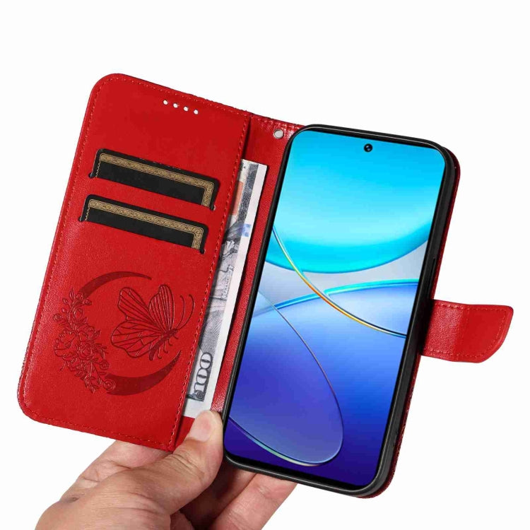 For vivo V40 SE 5G / Y100 IDN / Y200e Swallowtail Butterfly Embossed Leather Phone Case