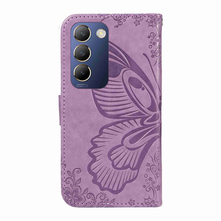 For vivo V40 SE 5G / Y100 IDN / Y200e Swallowtail Butterfly Embossed Leather Phone Case