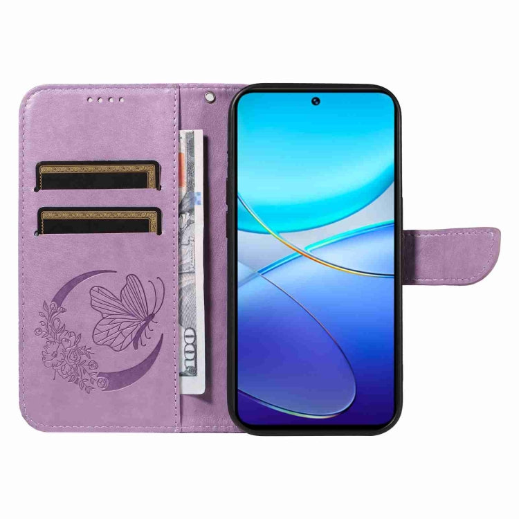 For vivo V40 SE 5G / Y100 IDN / Y200e Swallowtail Butterfly Embossed Leather Phone Case