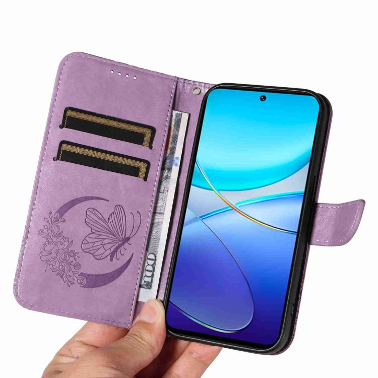 For vivo V40 SE 5G / Y100 IDN / Y200e Swallowtail Butterfly Embossed Leather Phone Case