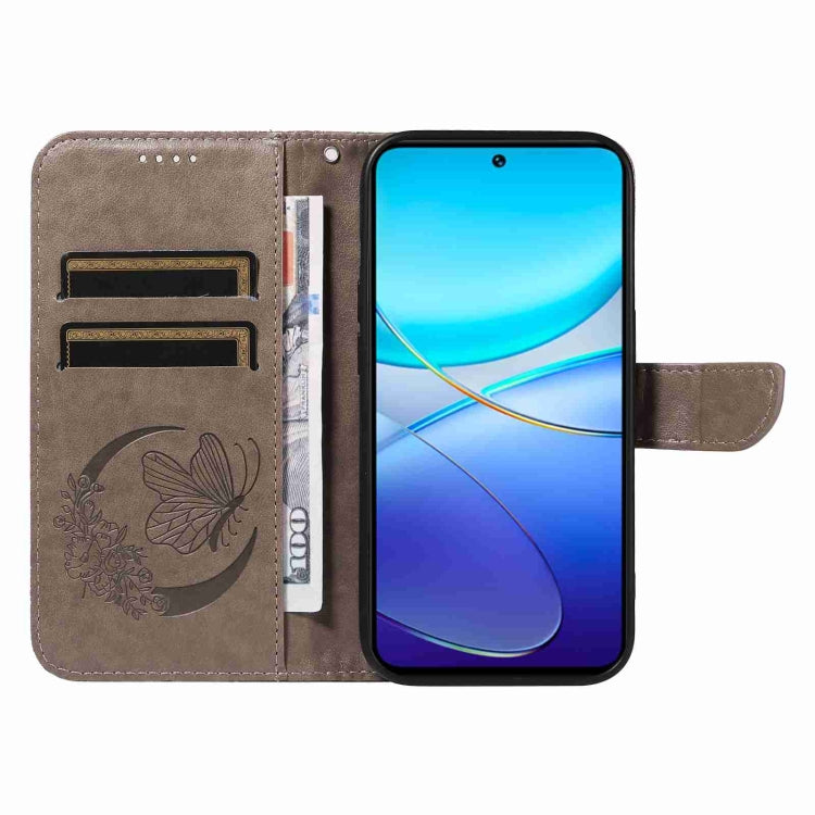 For vivo V40 SE 5G / Y100 IDN / Y200e Swallowtail Butterfly Embossed Leather Phone Case