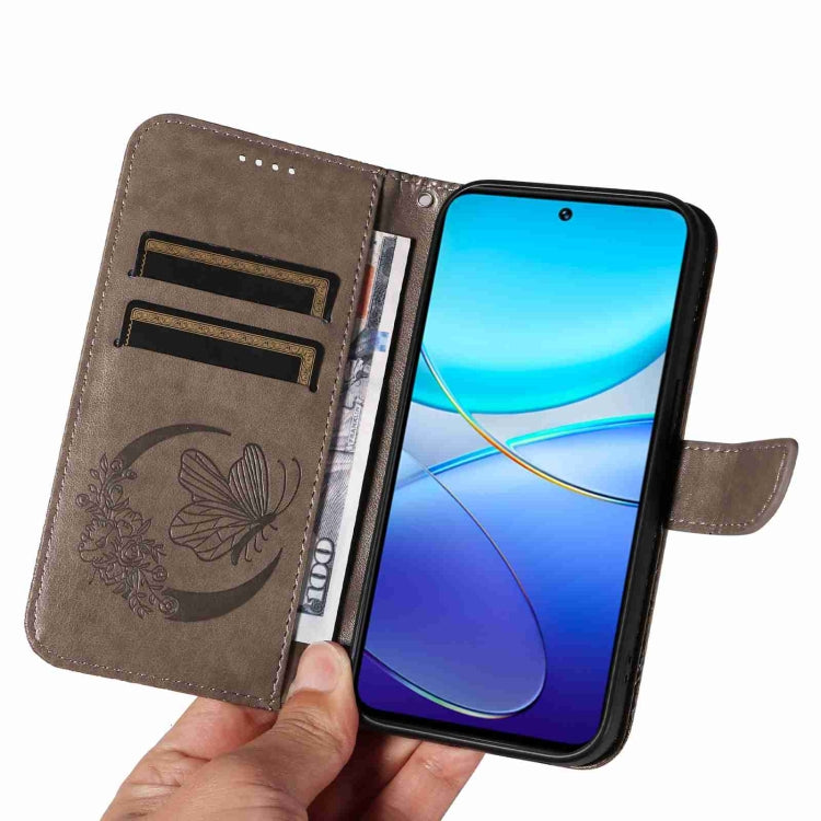 For vivo V40 SE 5G / Y100 IDN / Y200e Swallowtail Butterfly Embossed Leather Phone Case