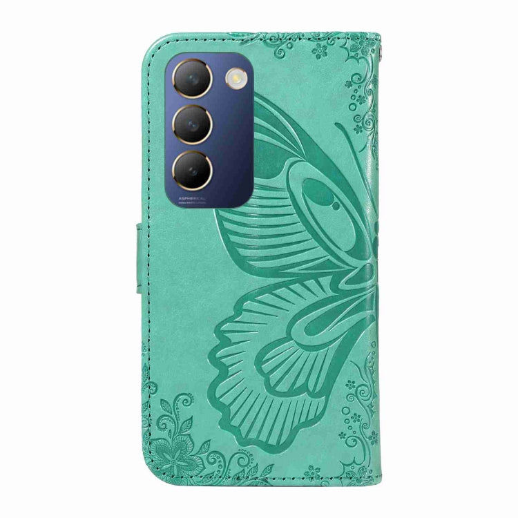 For vivo V40 SE 5G / Y100 IDN / Y200e Swallowtail Butterfly Embossed Leather Phone Case