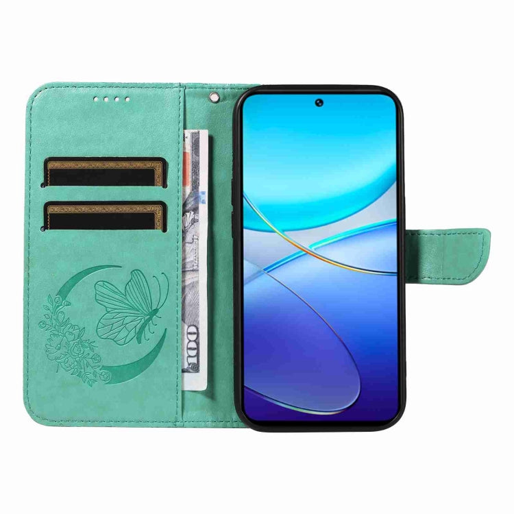 For vivo V40 SE 5G / Y100 IDN / Y200e Swallowtail Butterfly Embossed Leather Phone Case