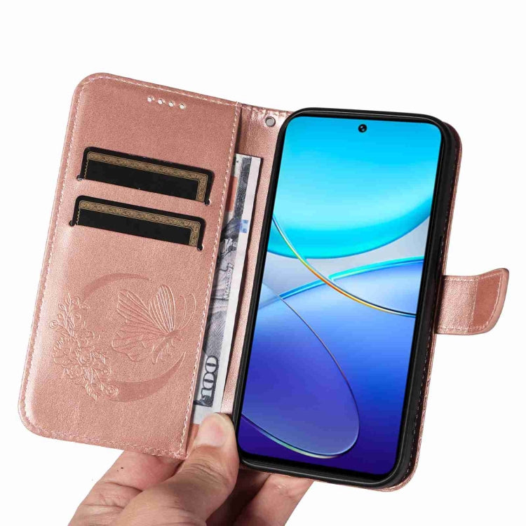For vivo V40 SE 5G / Y100 IDN / Y200e Swallowtail Butterfly Embossed Leather Phone Case