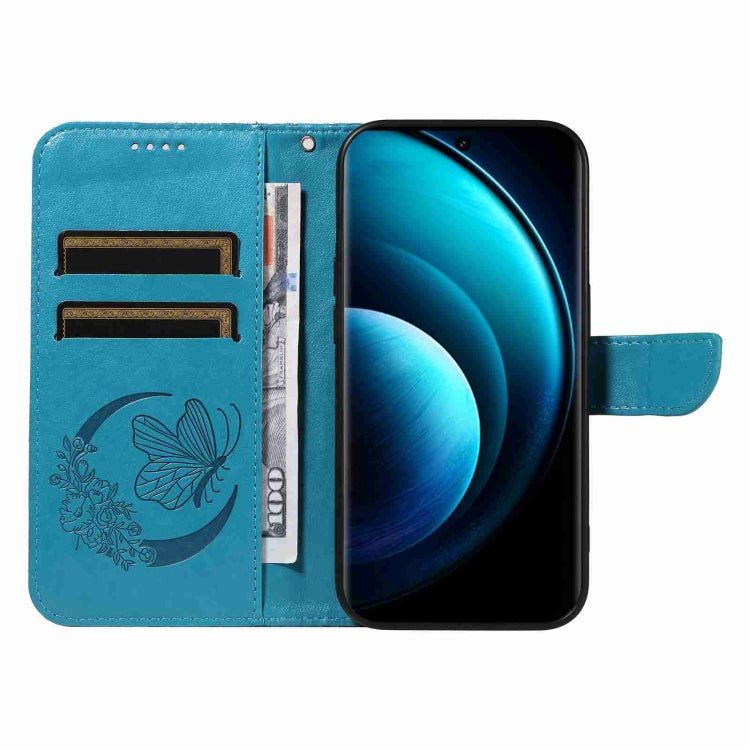 For vivo X100 5G Swallowtail Butterfly Embossed Leather Phone Case