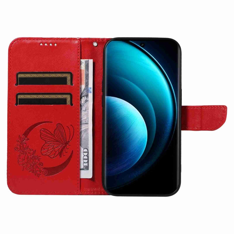 For vivo X100 5G Swallowtail Butterfly Embossed Leather Phone Case