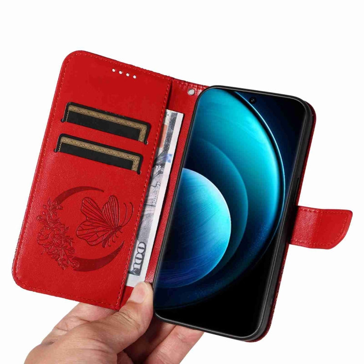 For vivo X100 5G Swallowtail Butterfly Embossed Leather Phone Case