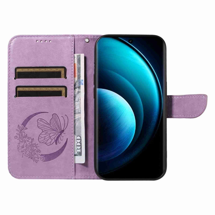 For vivo X100 5G Swallowtail Butterfly Embossed Leather Phone Case