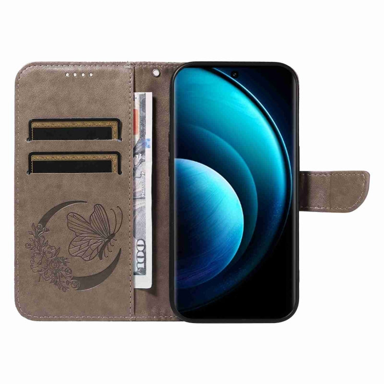 For vivo X100 5G Swallowtail Butterfly Embossed Leather Phone Case