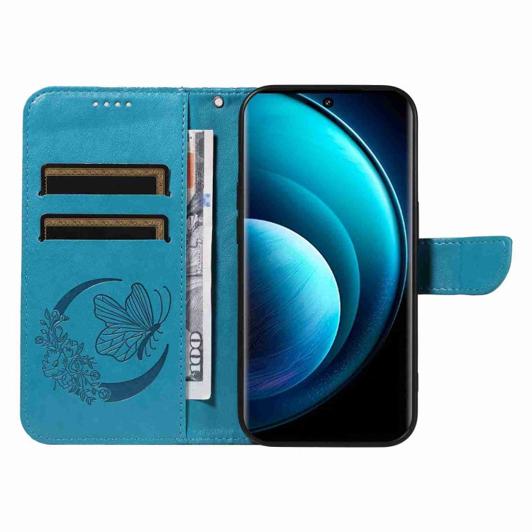 For vivo X100 Pro 5G Swallowtail Butterfly Embossed Leather Phone Case