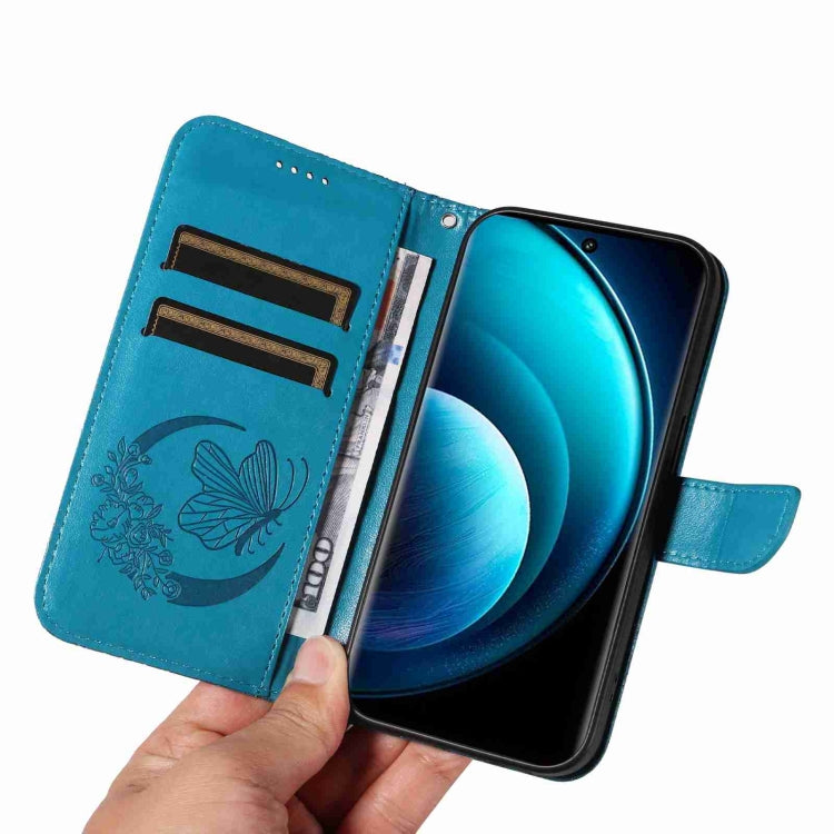 For vivo X100 Pro 5G Swallowtail Butterfly Embossed Leather Phone Case