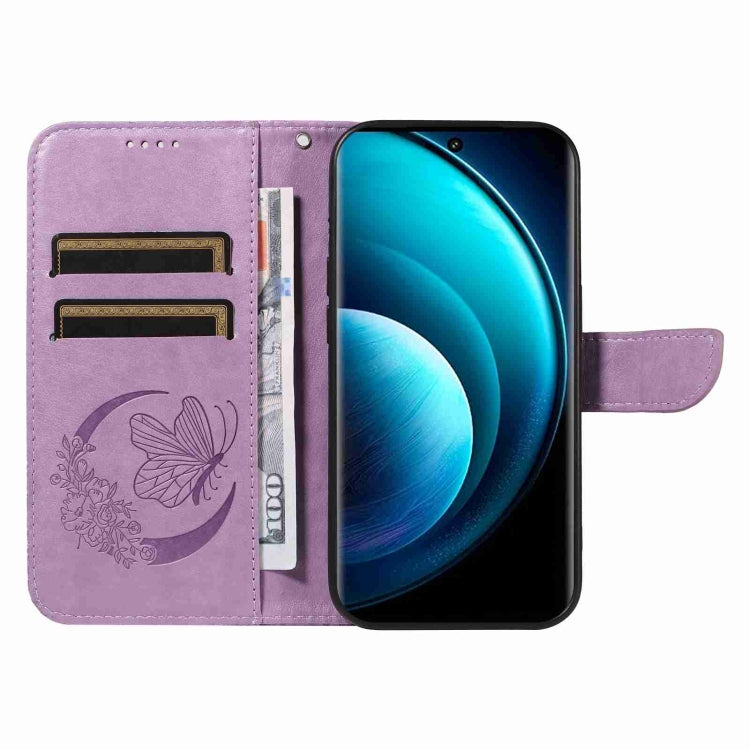 For vivo X100 Pro 5G Swallowtail Butterfly Embossed Leather Phone Case