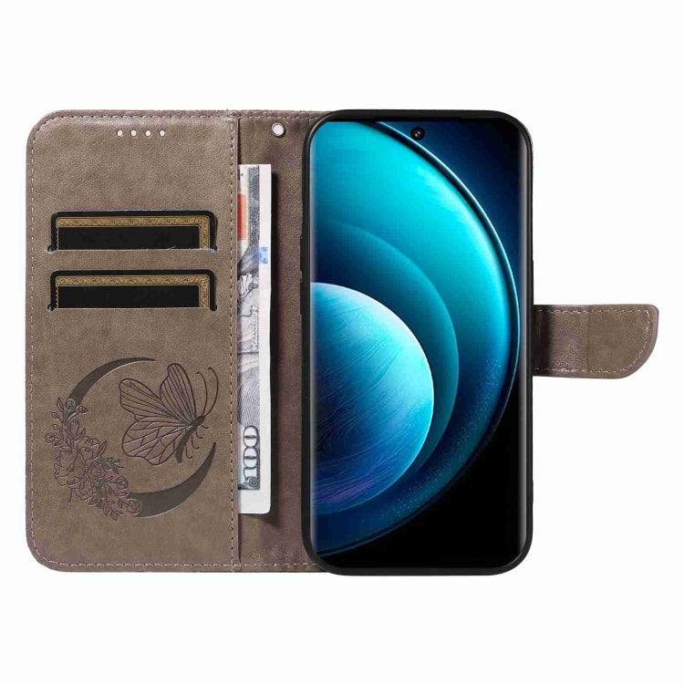 For vivo X100 Pro 5G Swallowtail Butterfly Embossed Leather Phone Case