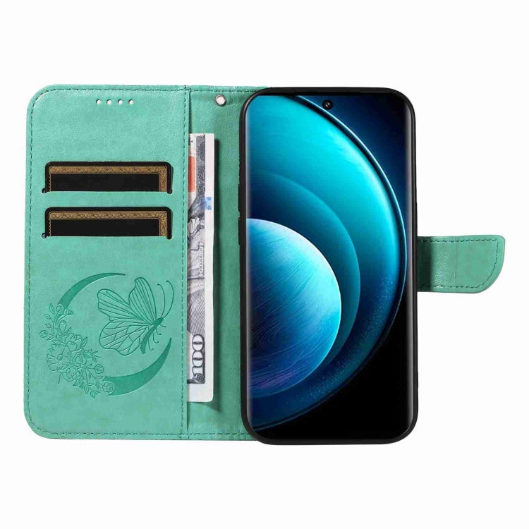 For vivo X100 Pro 5G Swallowtail Butterfly Embossed Leather Phone Case