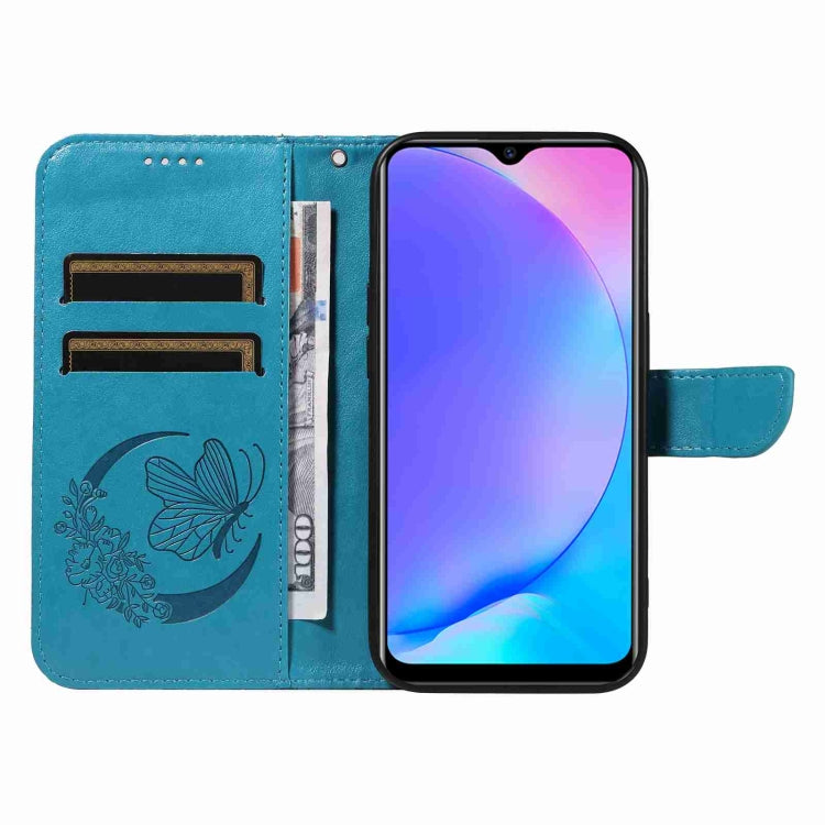 For vivo Y15 / Y17 Swallowtail Butterfly Embossed Leather Phone Case