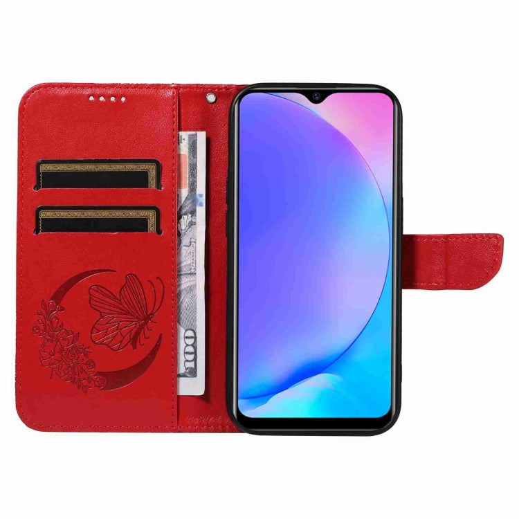 For vivo Y15 / Y17 Swallowtail Butterfly Embossed Leather Phone Case