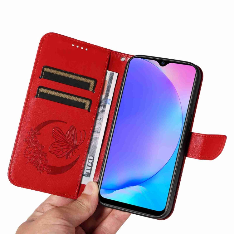 For vivo Y15 / Y17 Swallowtail Butterfly Embossed Leather Phone Case