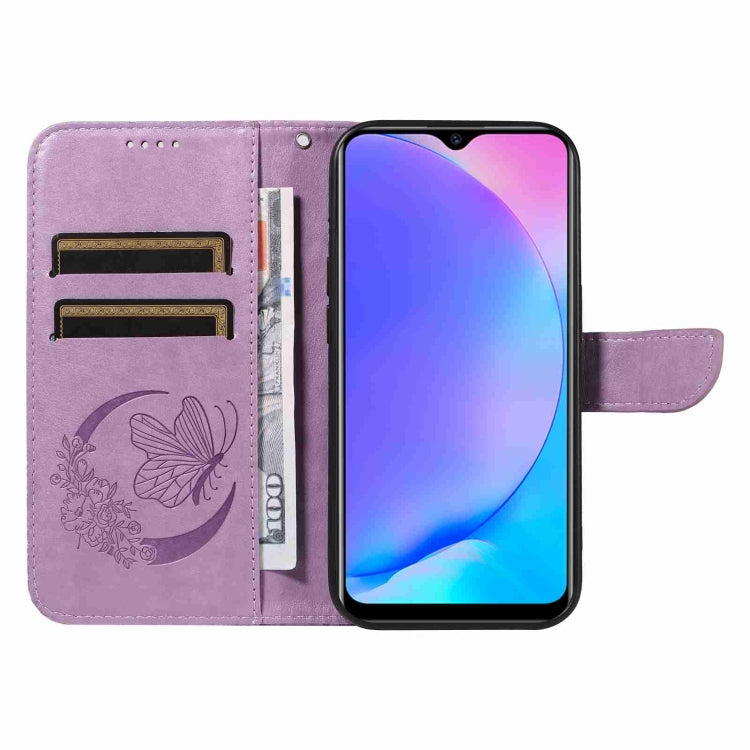 For vivo Y15 / Y17 Swallowtail Butterfly Embossed Leather Phone Case