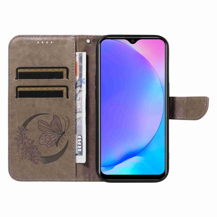 For vivo Y15 / Y17 Swallowtail Butterfly Embossed Leather Phone Case