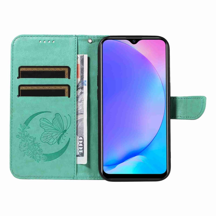 For vivo Y15 / Y17 Swallowtail Butterfly Embossed Leather Phone Case