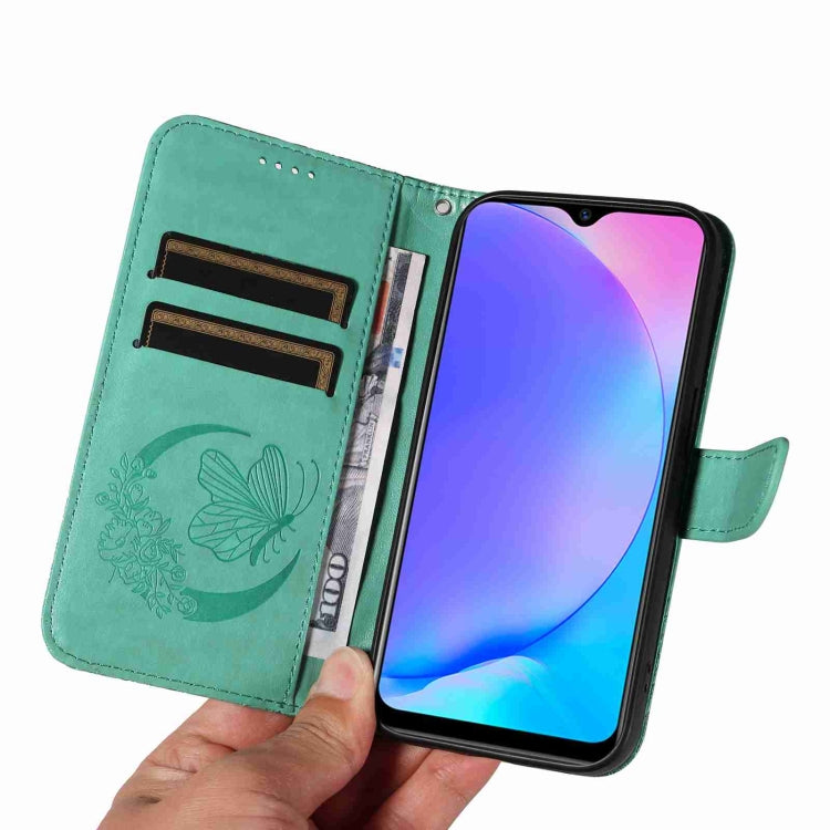 For vivo Y15 / Y17 Swallowtail Butterfly Embossed Leather Phone Case