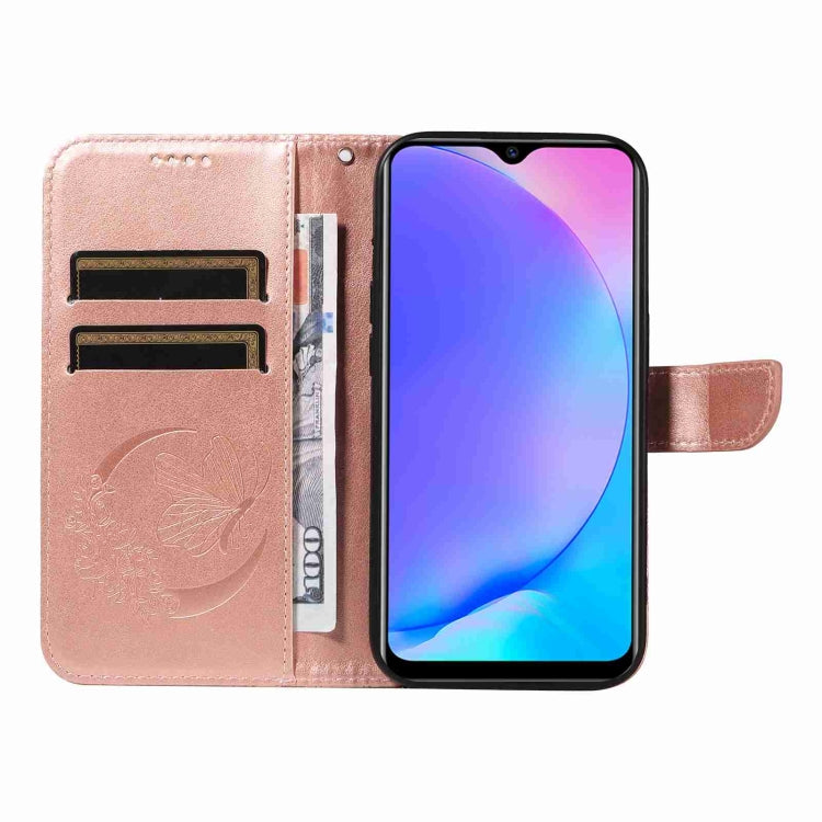 For vivo Y15 / Y17 Swallowtail Butterfly Embossed Leather Phone Case