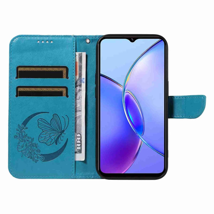 For vivo Y17s 4G Swallowtail Butterfly Embossed Leather Phone Case