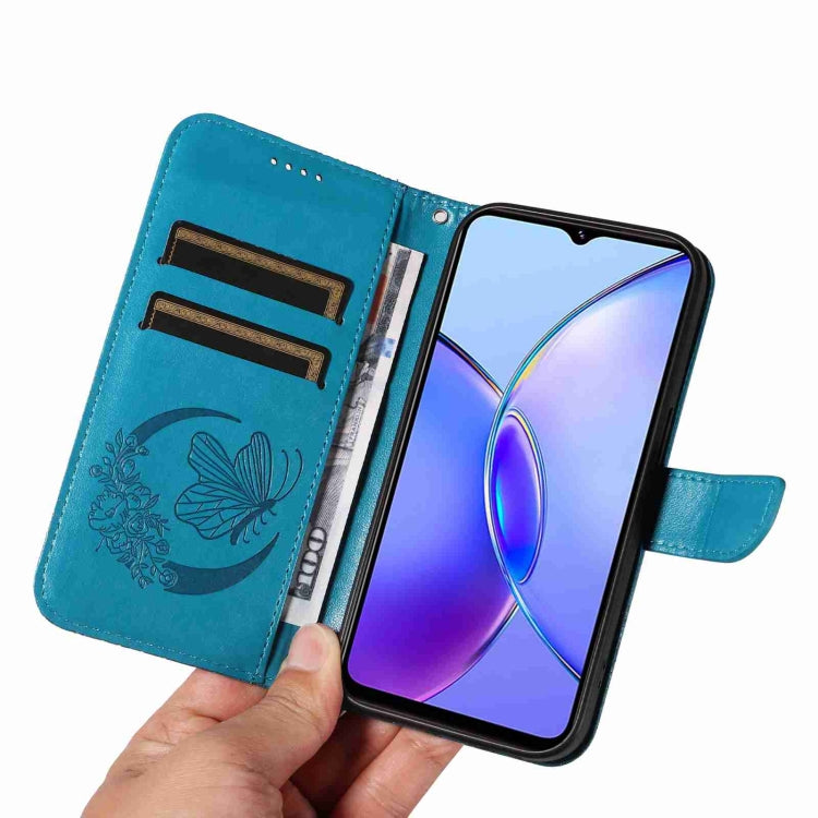 For vivo Y17s 4G Swallowtail Butterfly Embossed Leather Phone Case