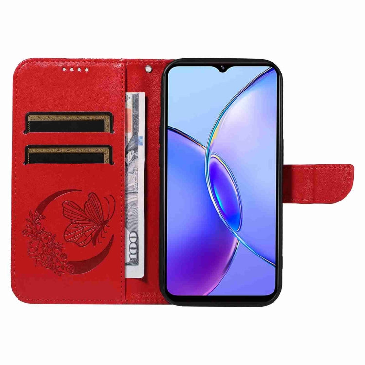 For vivo Y17s 4G Swallowtail Butterfly Embossed Leather Phone Case