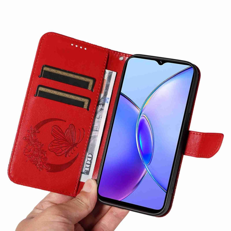 For vivo Y17s 4G Swallowtail Butterfly Embossed Leather Phone Case