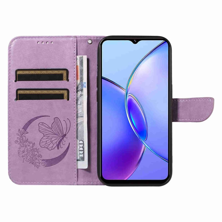 For vivo Y17s 4G Swallowtail Butterfly Embossed Leather Phone Case