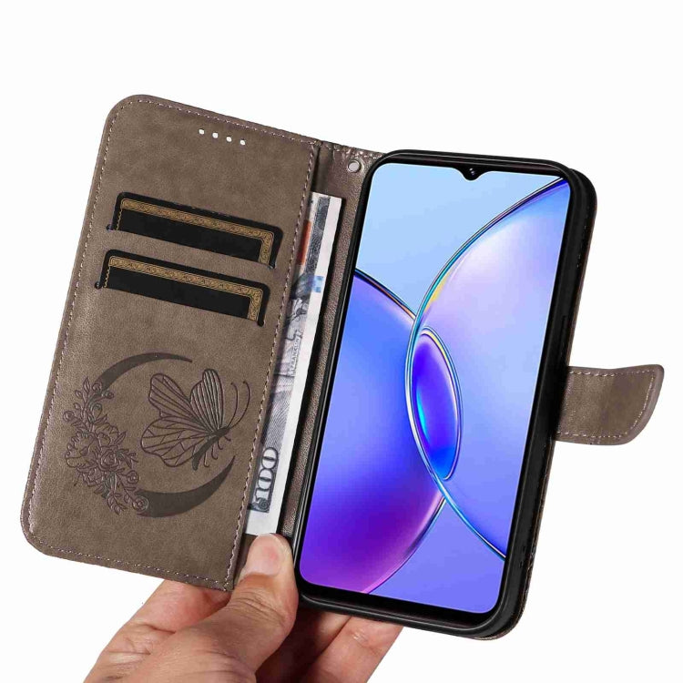 For vivo Y17s 4G Swallowtail Butterfly Embossed Leather Phone Case