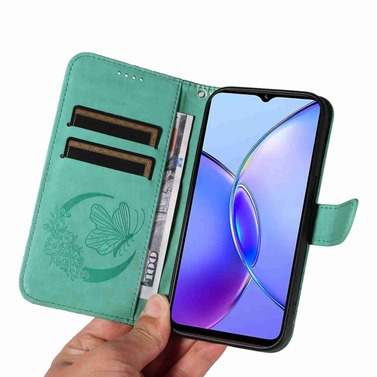 For vivo Y17s 4G Swallowtail Butterfly Embossed Leather Phone Case