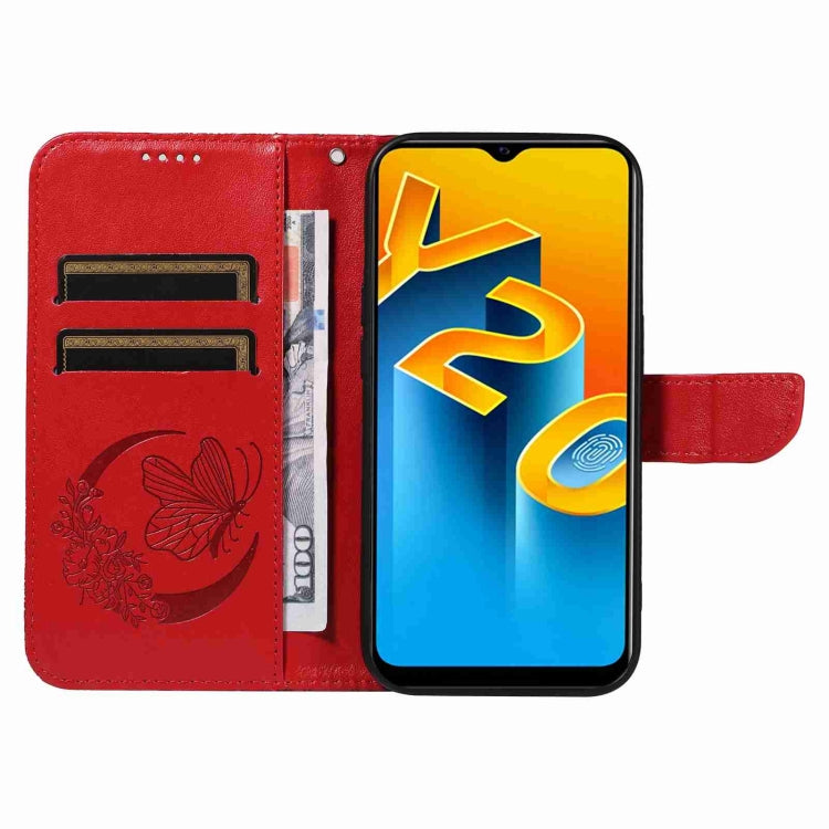 For vivo Y20 / Y20s / Y20A / Y20i / Y20G Swallowtail Butterfly Embossed Leather Phone Case