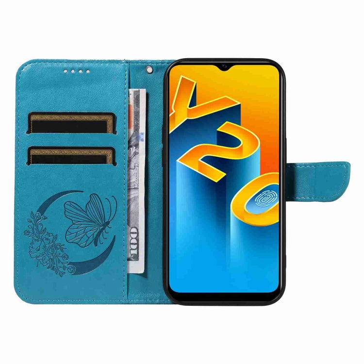 For vivo Y20s G / Y11s / Y12a / Y12s Swallowtail Butterfly Embossed Leather Phone Case