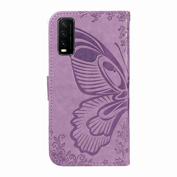 For vivo Y20s G / Y11s / Y12a / Y12s Swallowtail Butterfly Embossed Leather Phone Case