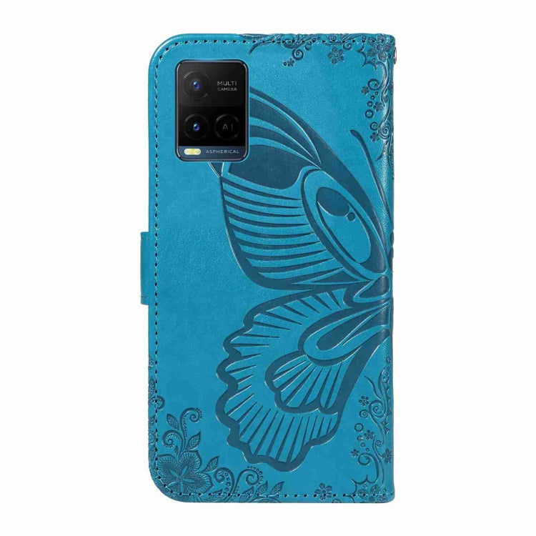 For vivo Y21 / Y21s / Y33s Swallowtail Butterfly Embossed Leather Phone Case
