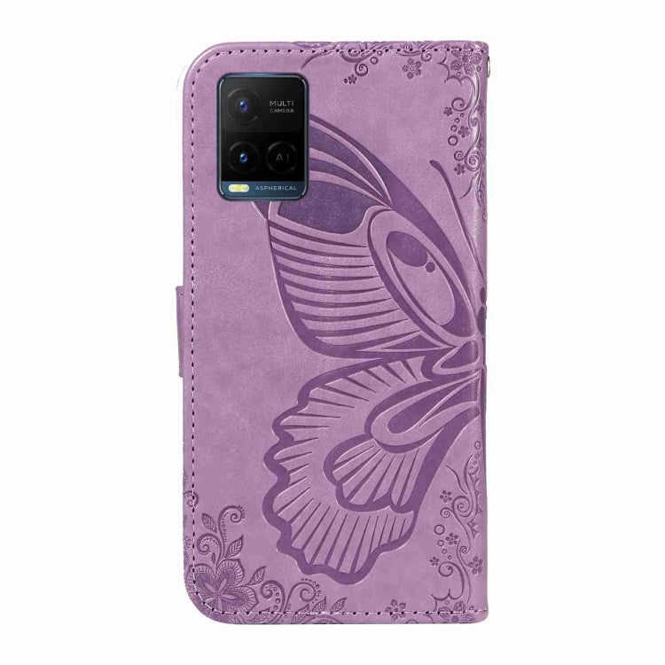 For vivo Y21 / Y21s / Y33s Swallowtail Butterfly Embossed Leather Phone Case