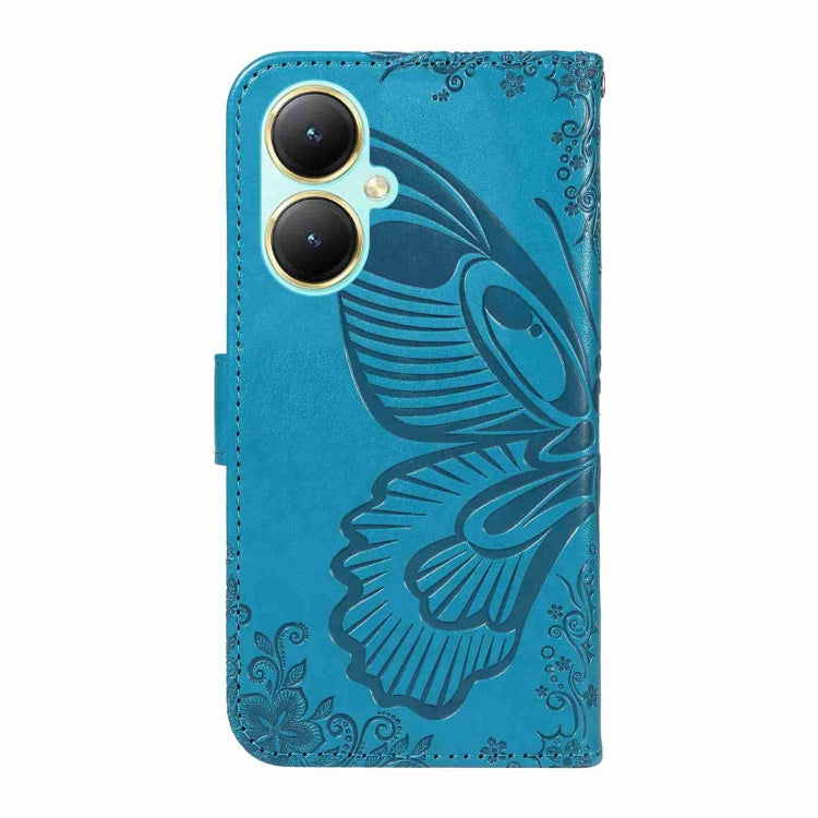 For vivo Y27 Swallowtail Butterfly Embossed Leather Phone Case