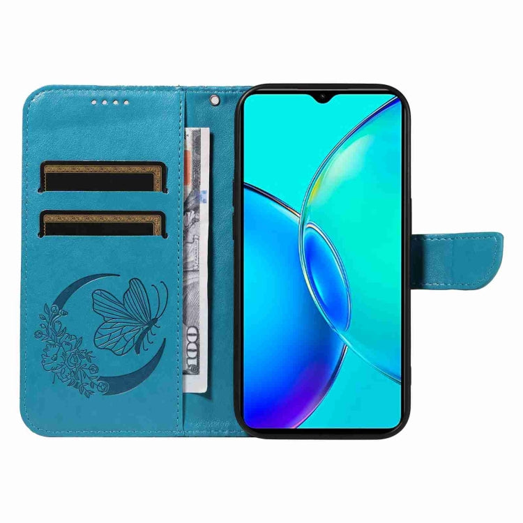 For vivo Y27 Swallowtail Butterfly Embossed Leather Phone Case