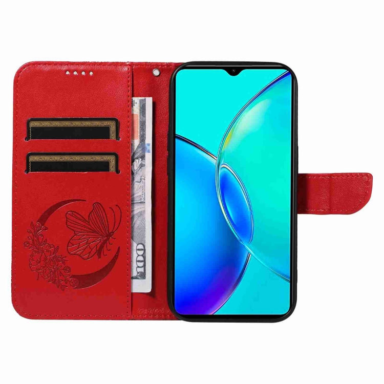For vivo Y27 Swallowtail Butterfly Embossed Leather Phone Case