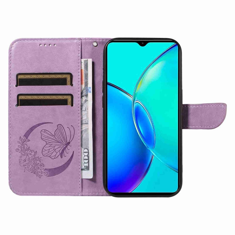 For vivo Y27 Swallowtail Butterfly Embossed Leather Phone Case