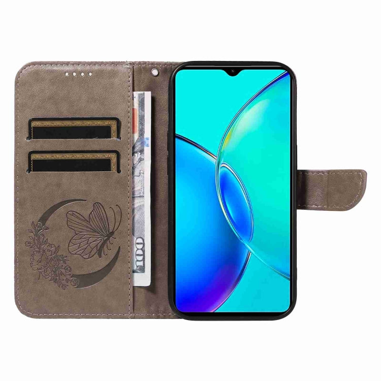 For vivo Y27 Swallowtail Butterfly Embossed Leather Phone Case