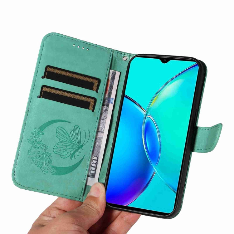 For vivo Y27 Swallowtail Butterfly Embossed Leather Phone Case