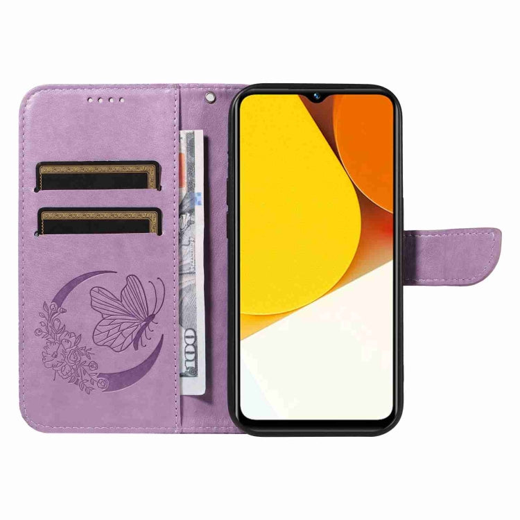 For vivo Y35 / Y22s / Y22 Swallowtail Butterfly Embossed Leather Phone Case