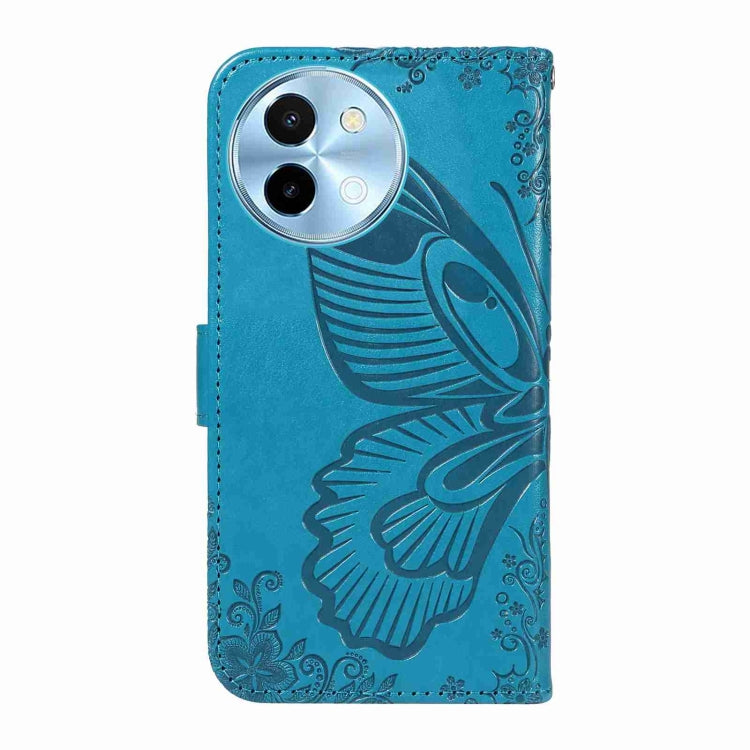 For vivo Y38 5G / Y200i / T3x Swallowtail Butterfly Embossed Leather Phone Case